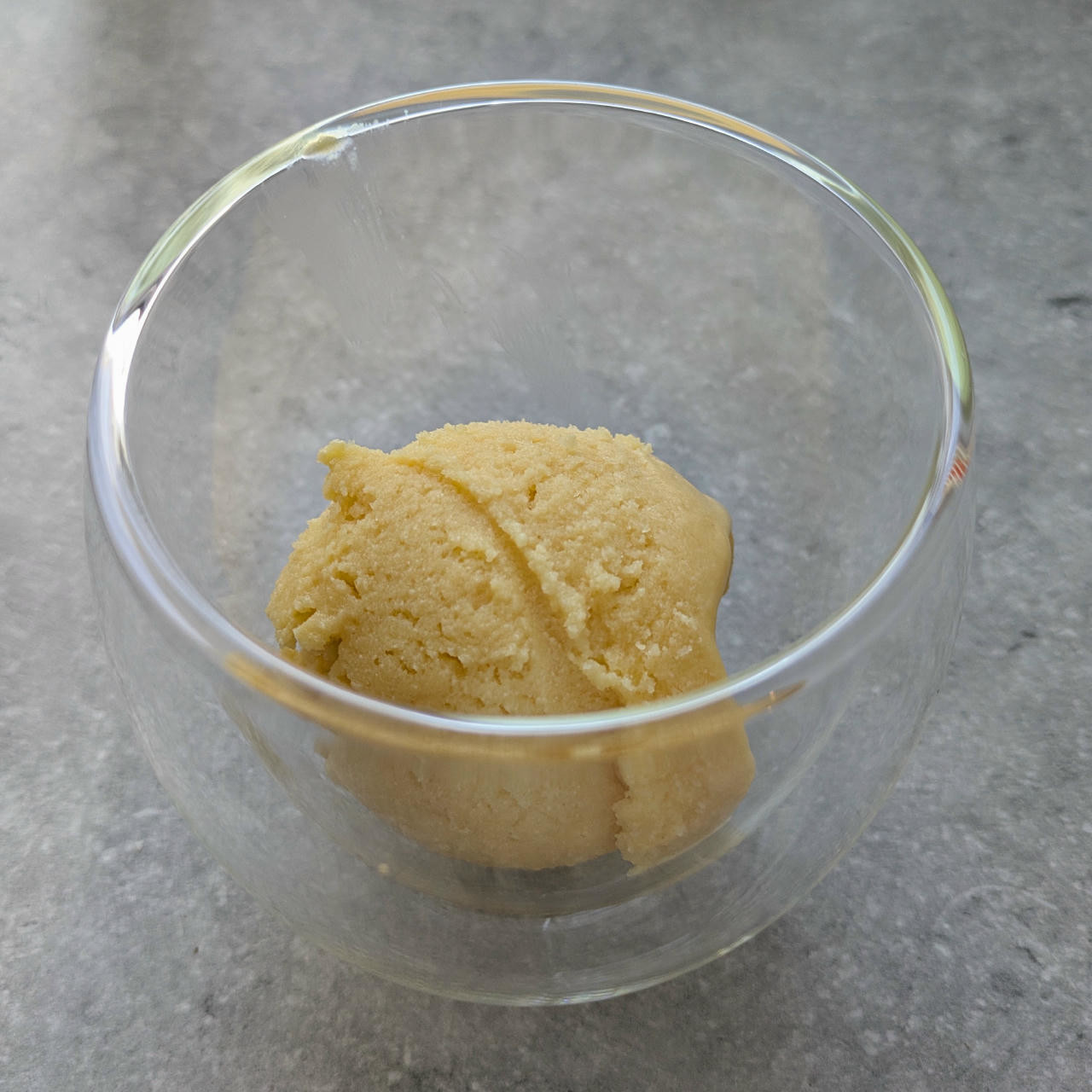 Scooped after ~2 hours refreezing