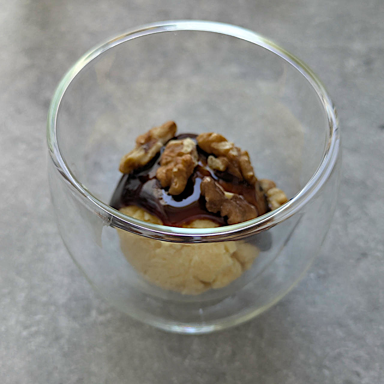 Served with molasses and walnuts