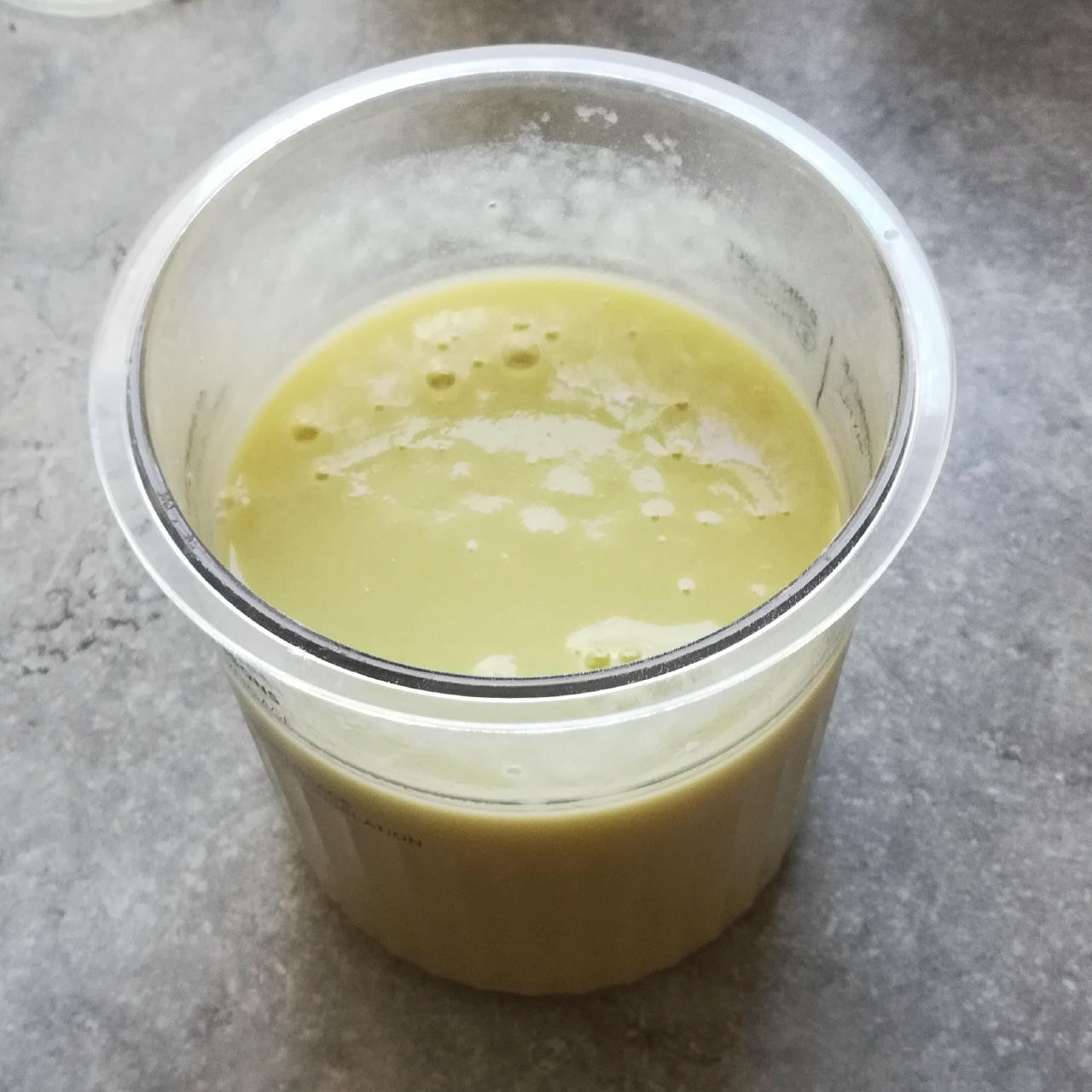blended base ready to freeze